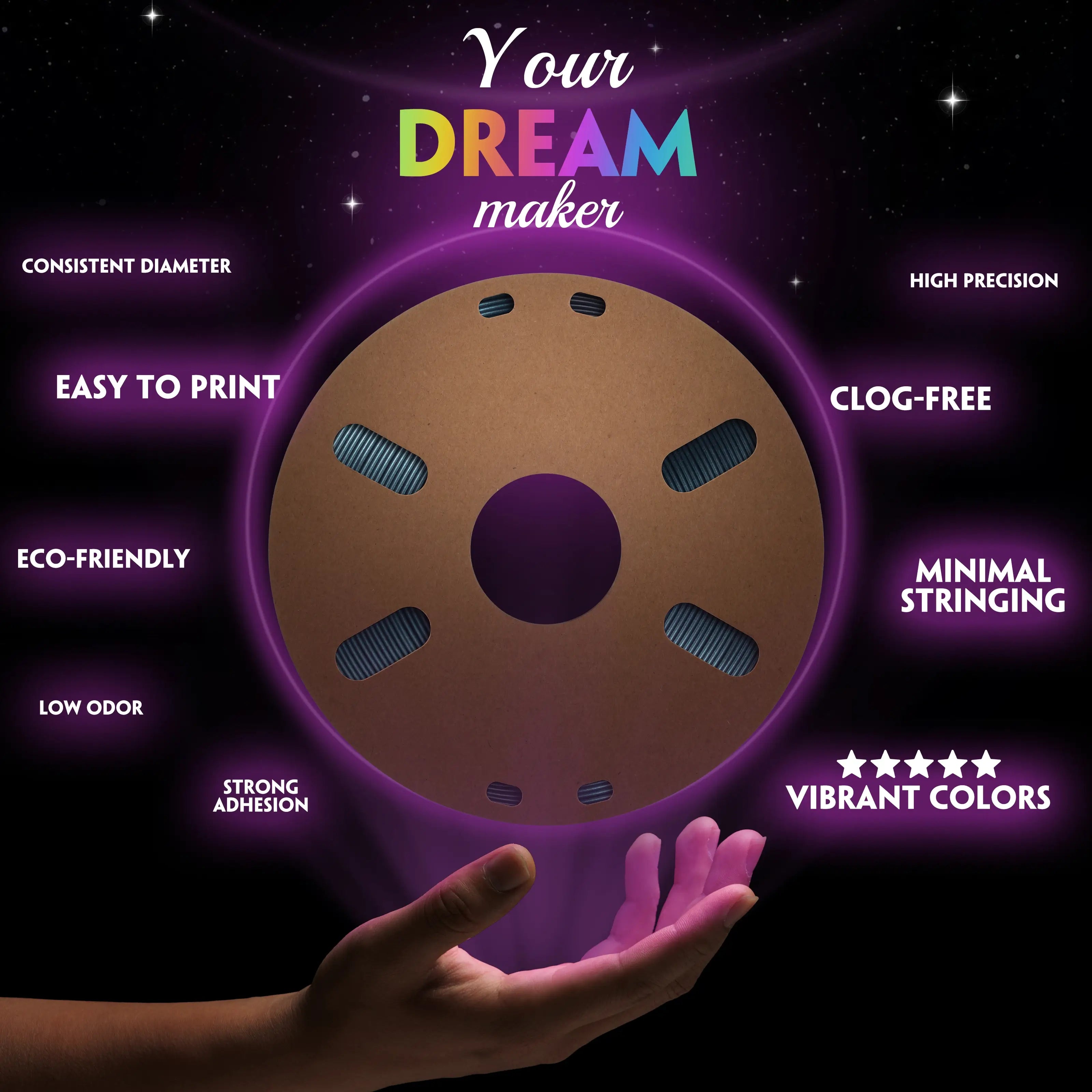 PLA Magic Color 3D Printer Filament - 1.75mm