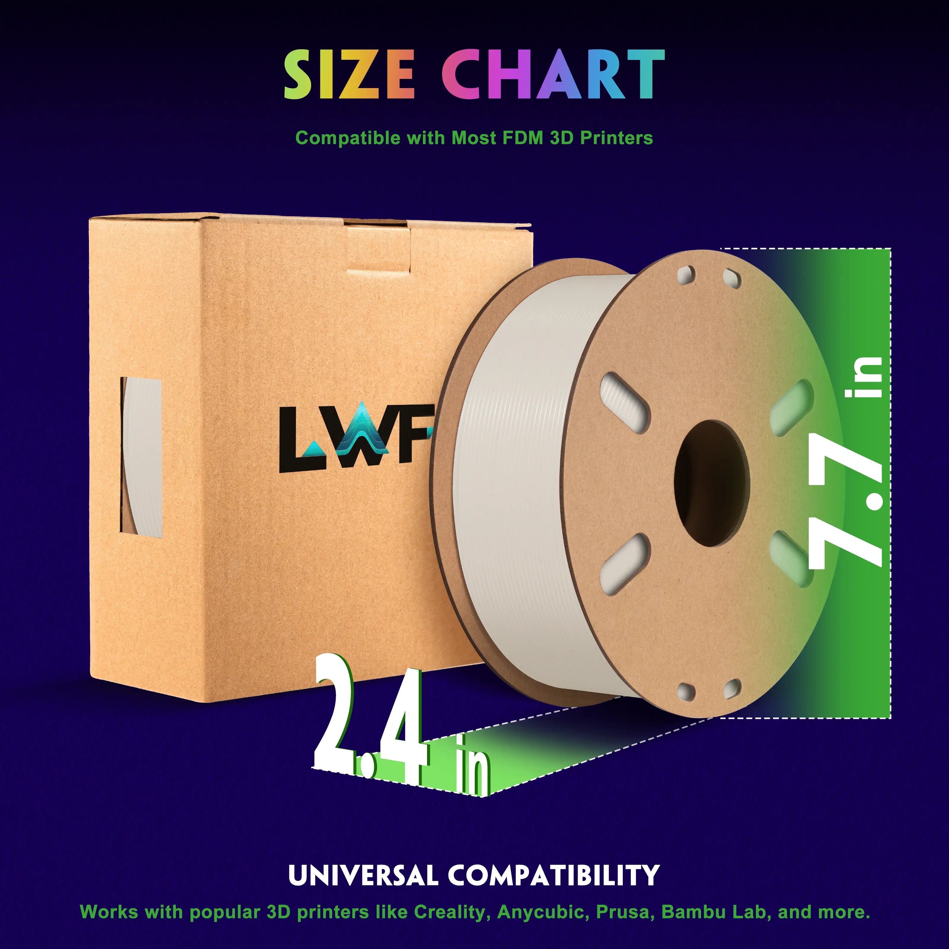 PLA UV Color Change 3D Printer Filament - 1.75mm