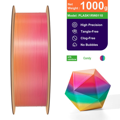 PLA Silk Dual Color 3D Printer Filament - 1.75mm