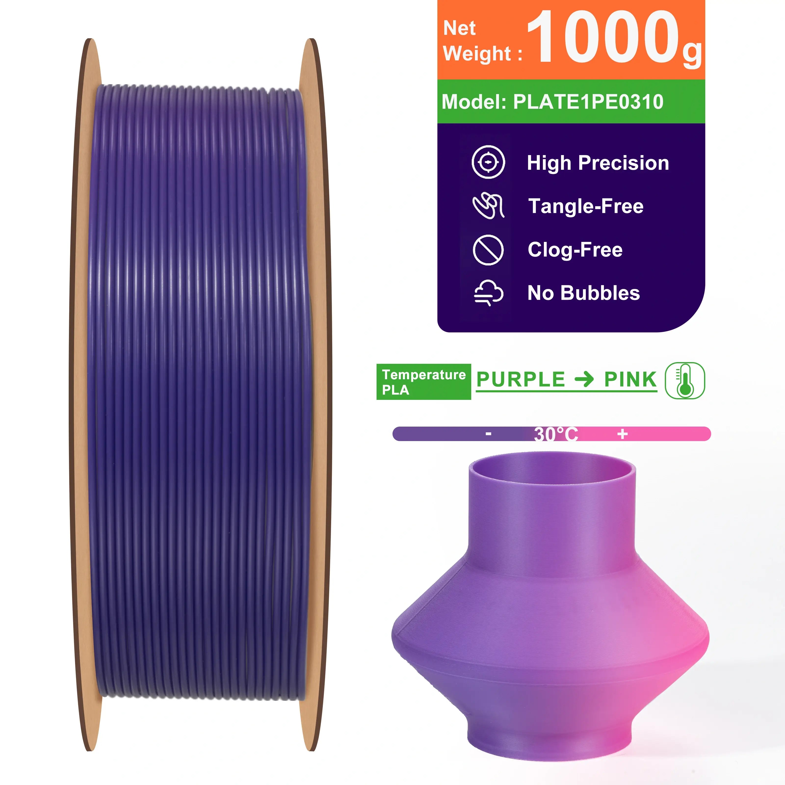 PLA Temperature Color Change 3D Printer Filament - 1.75mm